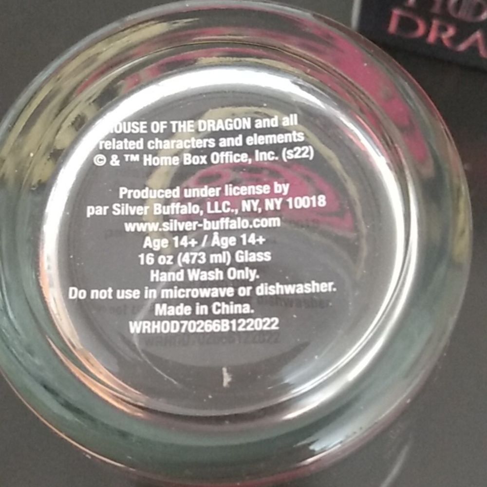 House of The Dragon Glassware - Picture 4 of 5
